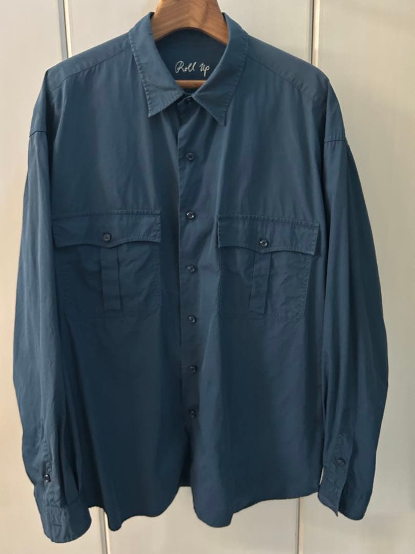 ポータークラシック　ロールアップシャツ　ネイビー　XL