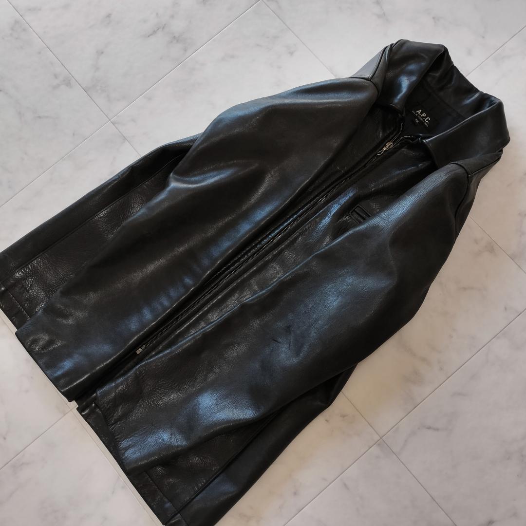 希少old A.P.C. 馬革 フランス製 レザージャケット XS ヴィンテージ