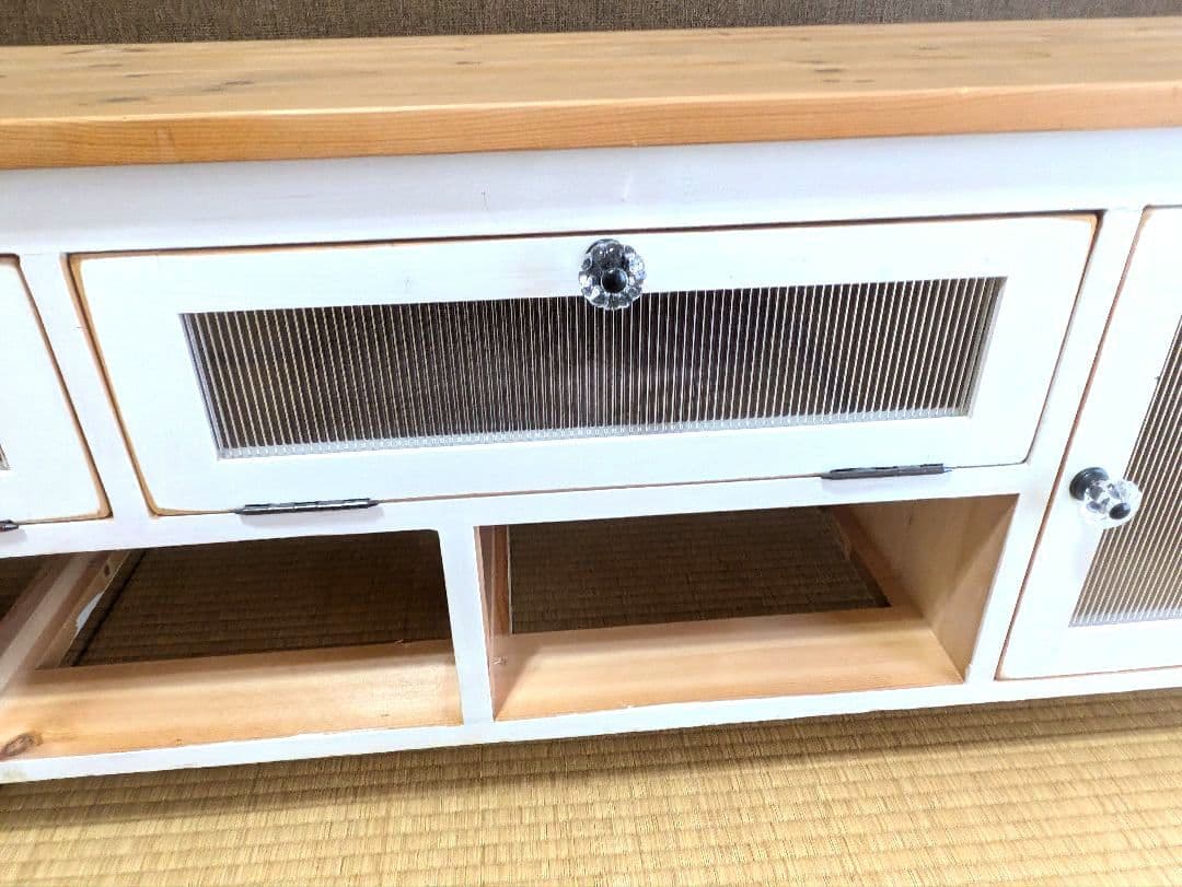 シャビーなテレビボード　140ｃｍ　アンティーク　ホワイト♪