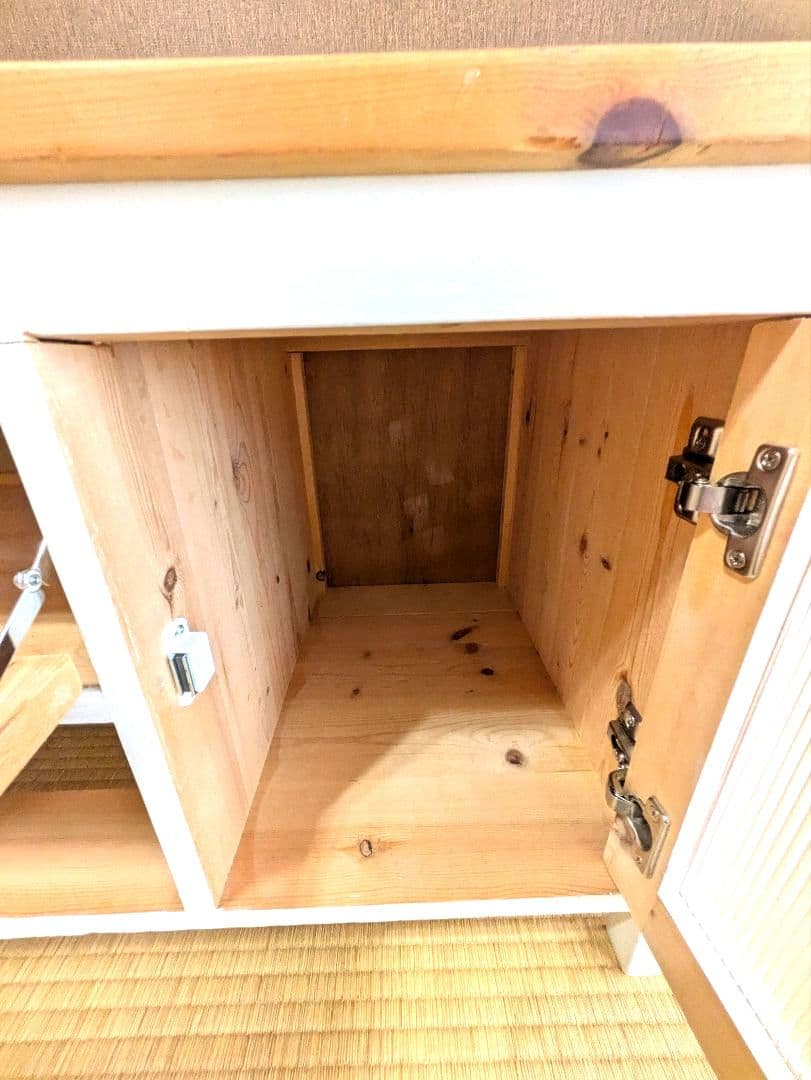 シャビーなテレビボード　140ｃｍ　アンティーク　ホワイト♪