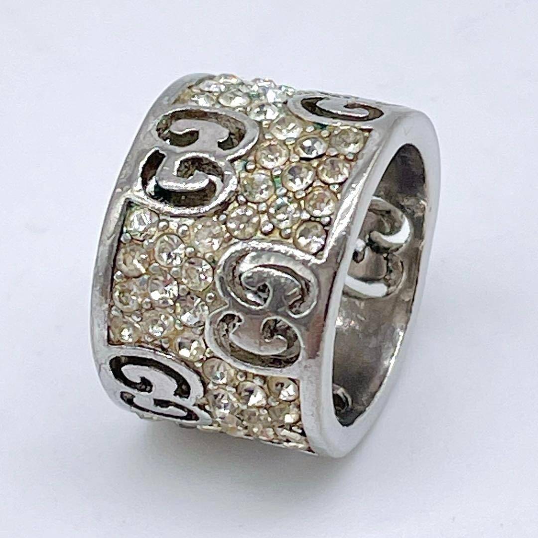 良品 GUCCI アイコンスターダスト ラインストーン リング m426