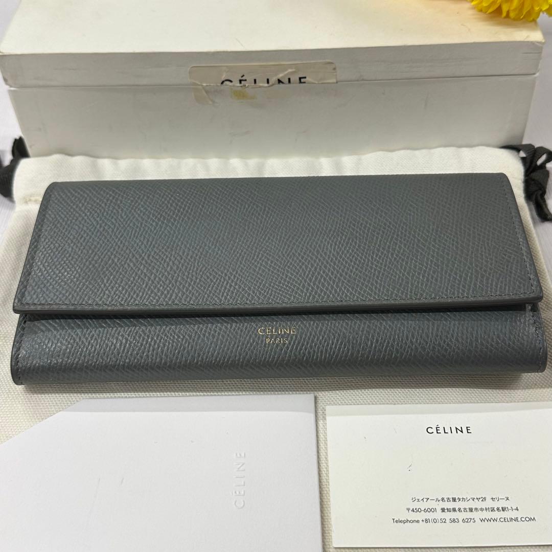 新品同様‼️ 現行　セリーヌ　CELINE 財布　長財布　グレインカーフスキン