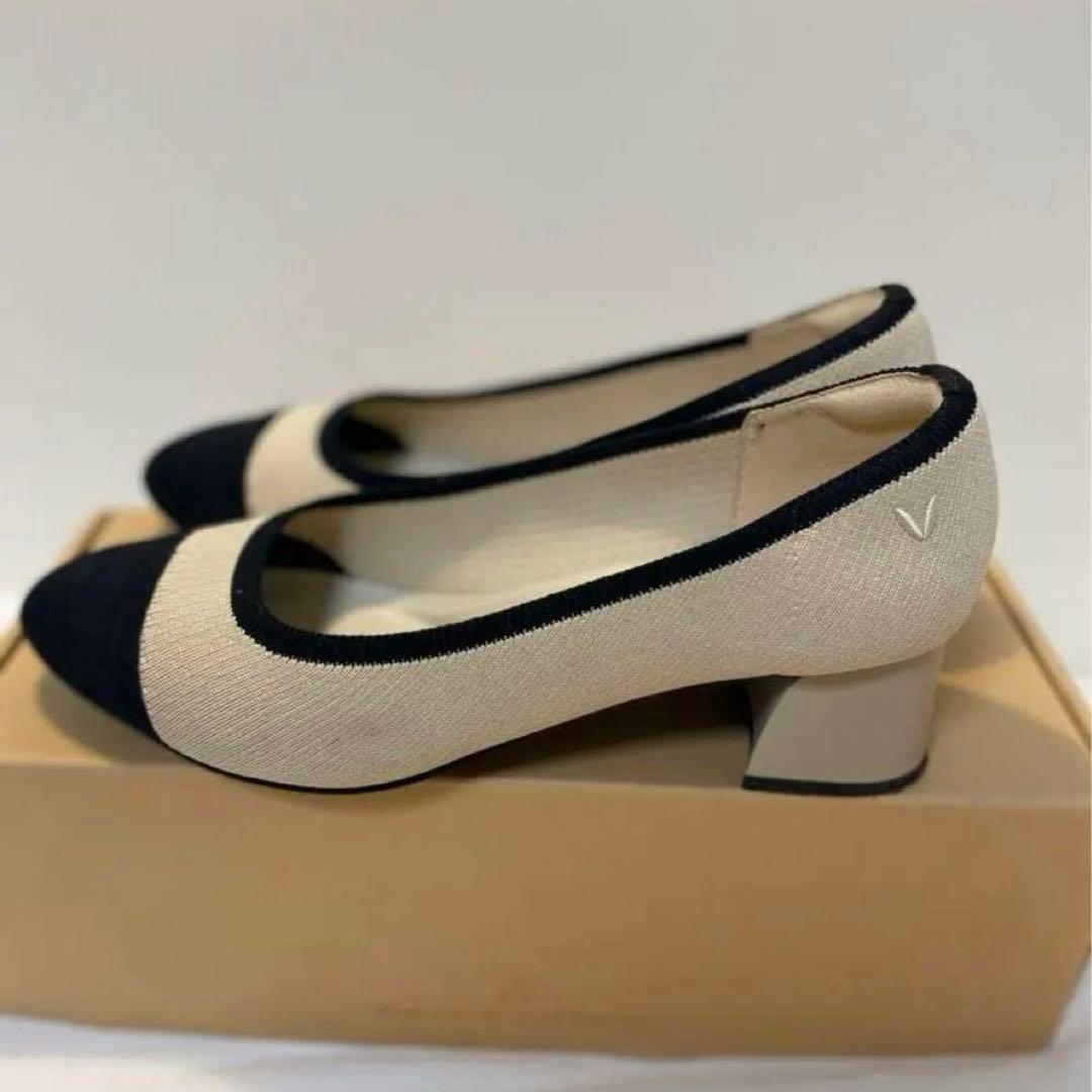 【人気】ヴィヴァイア VIVAIA ラウンドトゥ チャンキーヒール パンプス