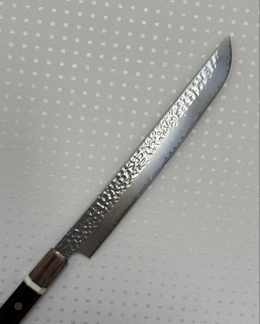 先丸柳刃 槌目 V 金10号 ダマスカス 67層 27cm ９寸 包丁