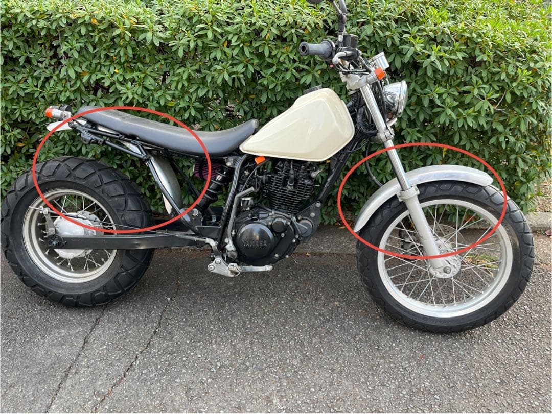 TW200/225 アルミフェンダー 前後セット