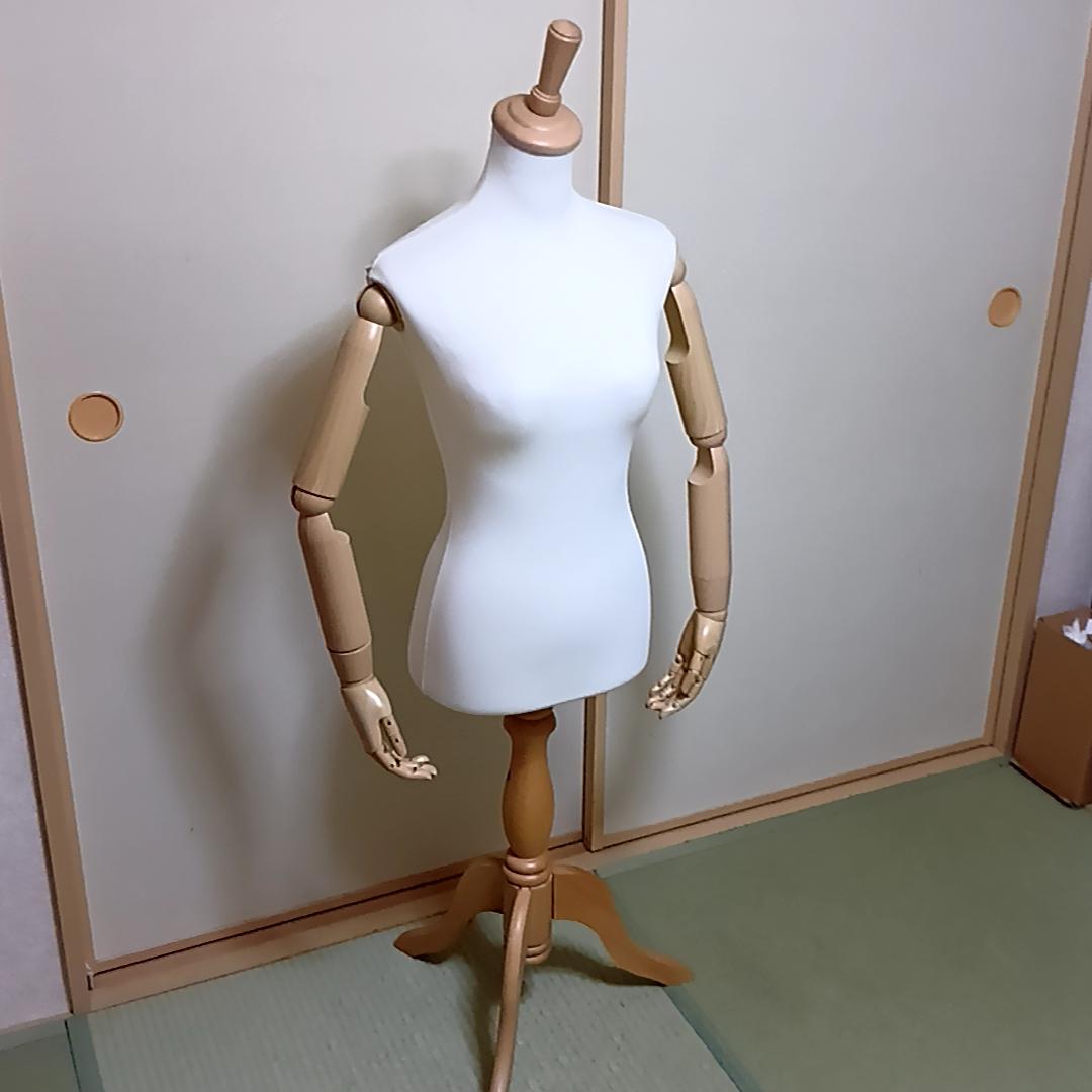 【月末特価】トルソー　レディース　腕付き アーム付き　スタンド付き　マネキン