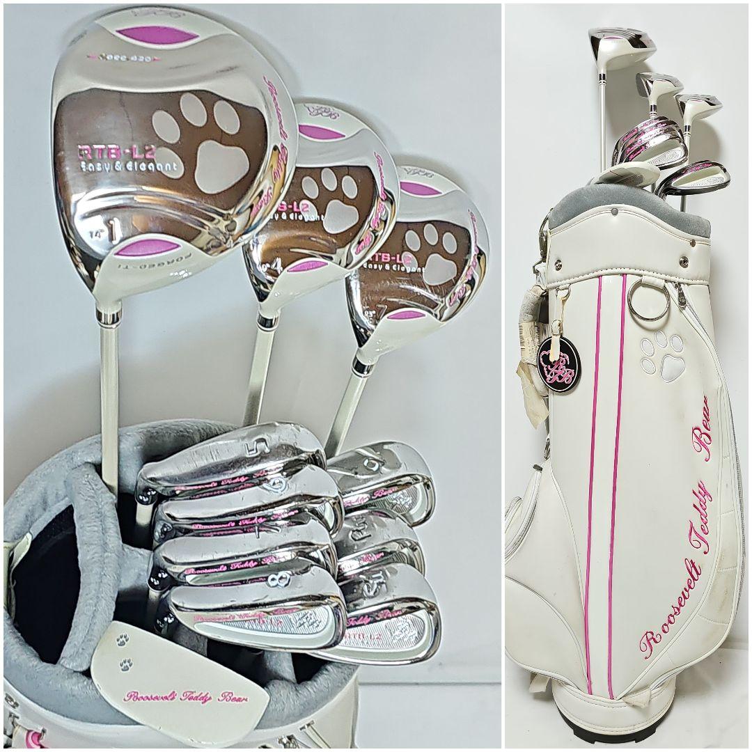 【レフティ】レディース　左利き　ルーズベルトテディベア　ゴルフクラブセット