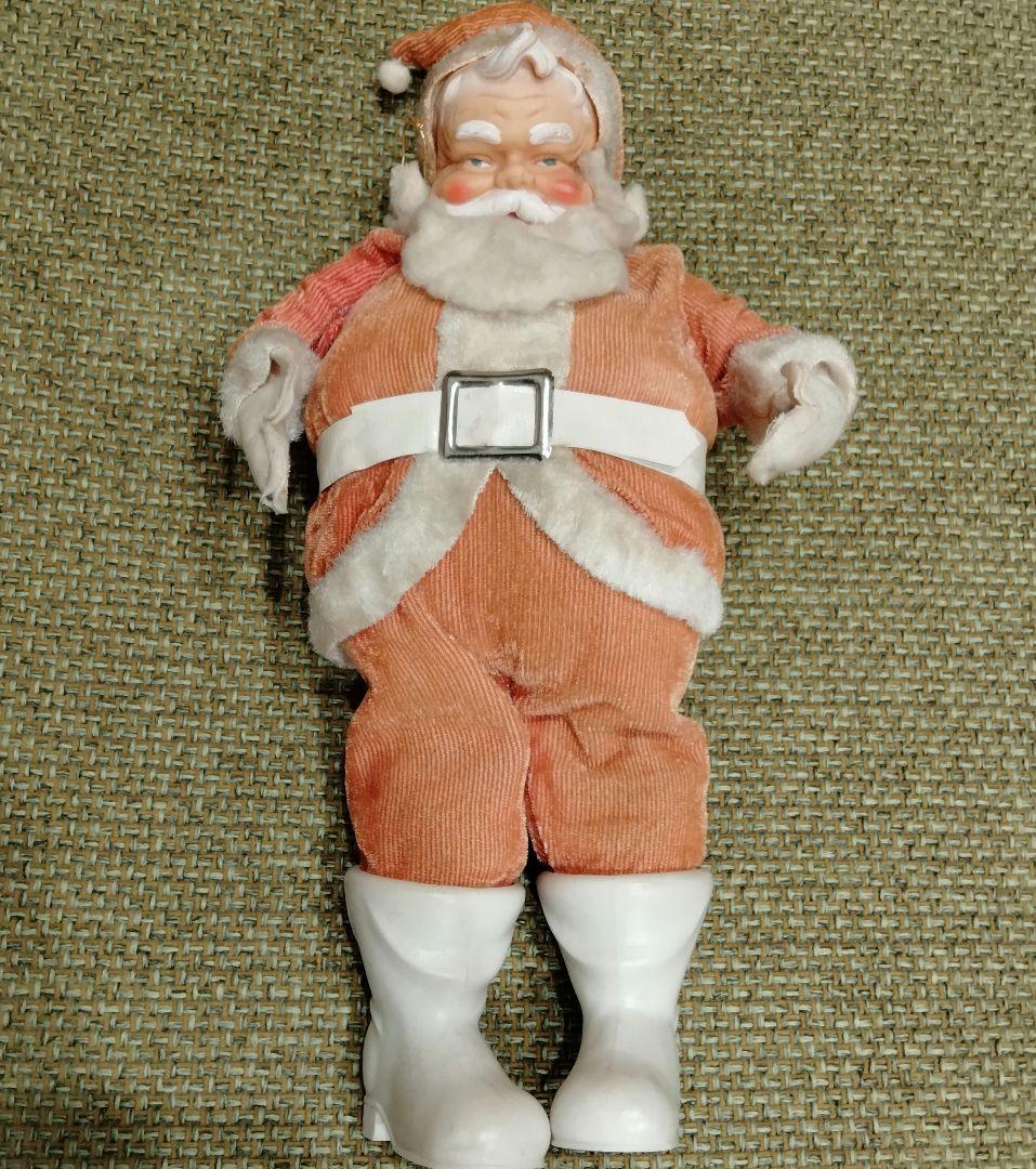 50s レア 大サイズ ビンテージ サンタクロースドール クリスマス シール