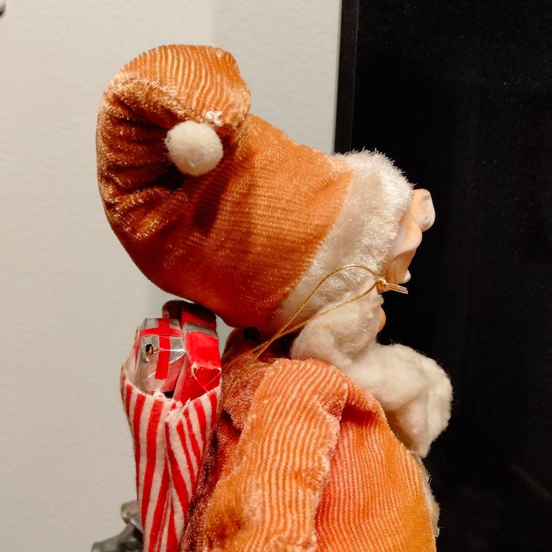 50s レア 大サイズ ビンテージ サンタクロースドール クリスマス シール