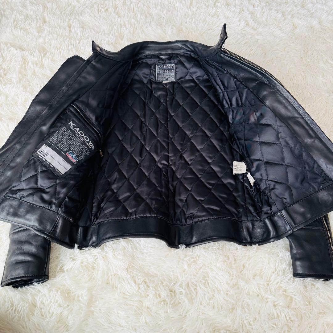 カドヤ　シングルライダース　レザージャケット　牛革