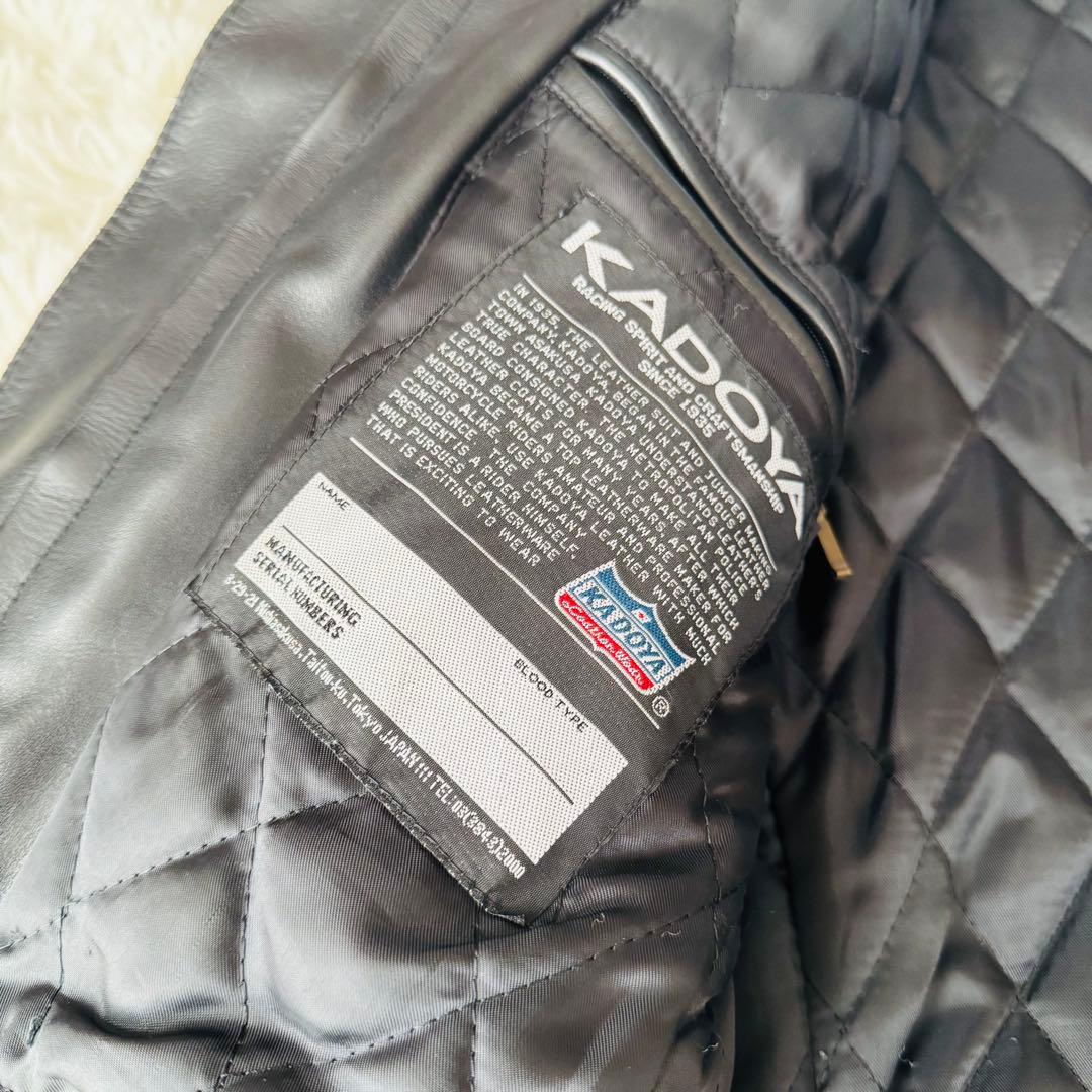 カドヤ　シングルライダース　レザージャケット　牛革