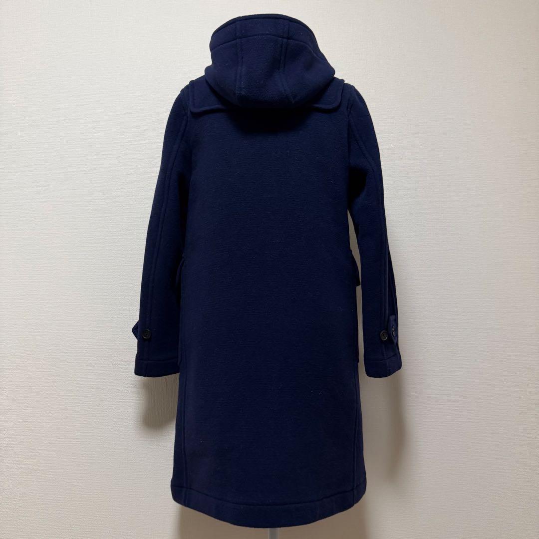 アクアスキュータム　ダッフルコート　裏地チェック　英国製　ネイビー　Mサイズ