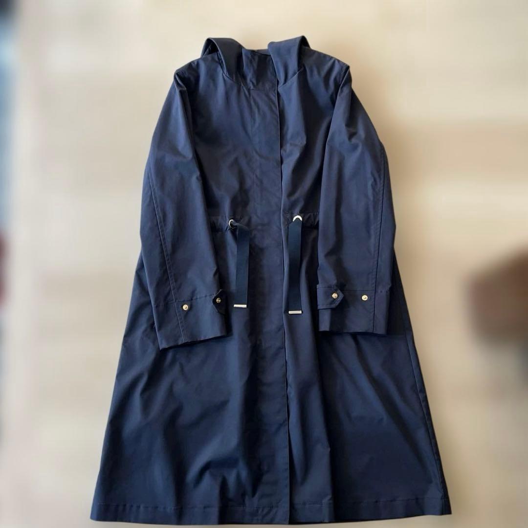 新品ANAYI ブライトツイルライナー付モッズコート　ネイビー 36サイズ
