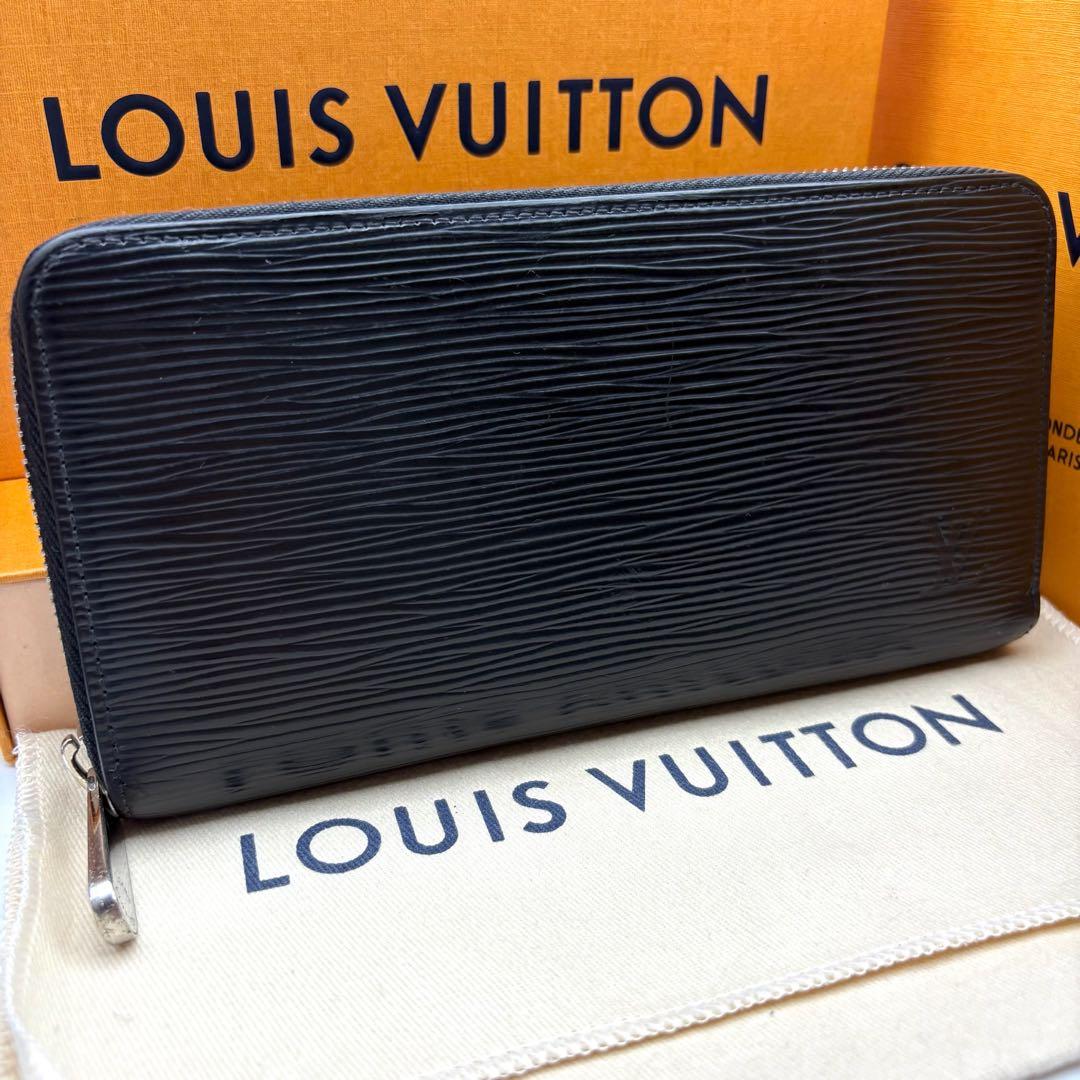 【新型】 ルイヴィトン ジッピーウォレット エピ ラウンドファスナー 長財布 黒