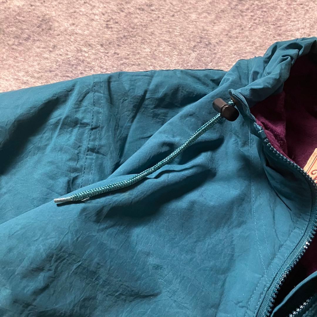 90sWoolrichフリースライナーナイロンジャケットターコイズブルー青緑