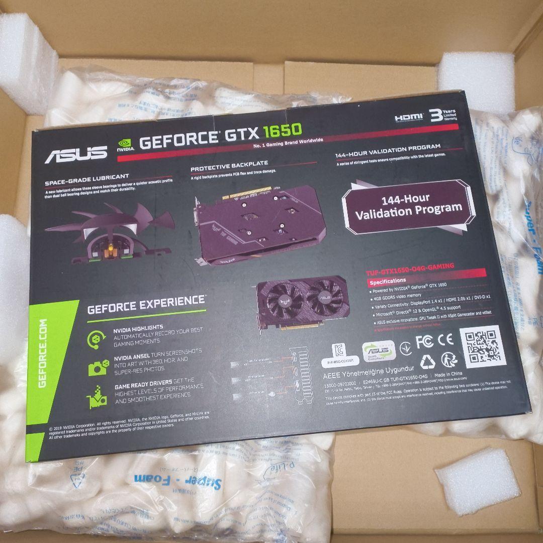 グラフィックボード・グラボ・ビデオカード ASUS NVIDIA 4G TUF-GTX1650-O4G-GAMING