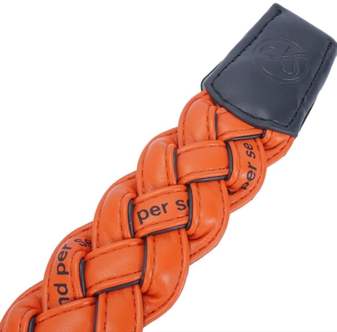 アンパスィ　新品リバーシブルベルト　オレンジ&ネイビー and per se