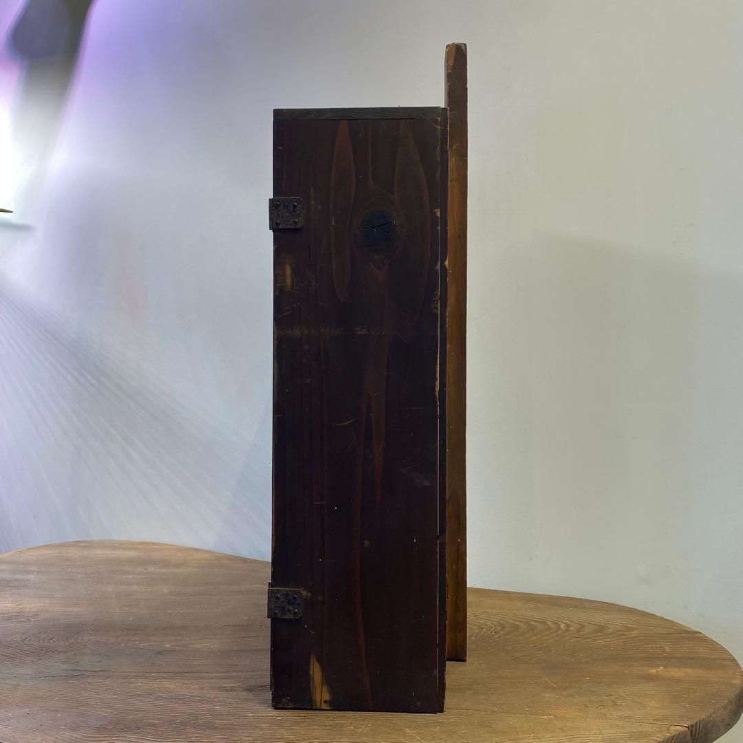 明治29年 ガラス扉の木製ケース アンティーク