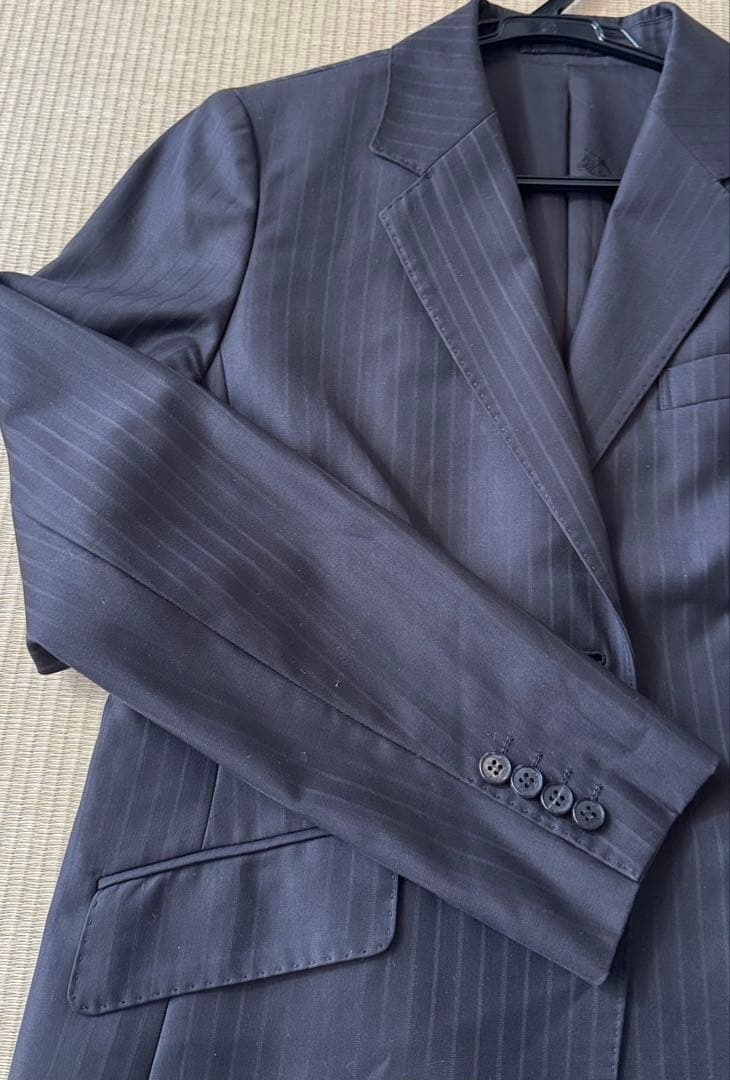 Burberry London ダークグレーストライプパンツスーツ【XLサイズ】