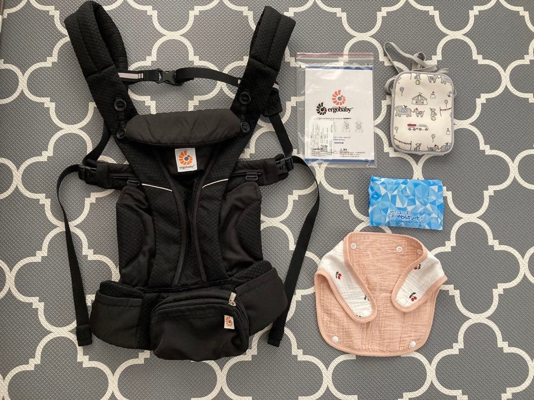 【エルゴベビー】ブラック 抱っこ紐 メッシュ オムニブリーズ