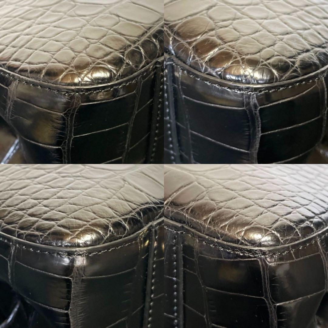 専用品BEAUGRAND クロコダイル JRA認定 ブラック トートバッグ