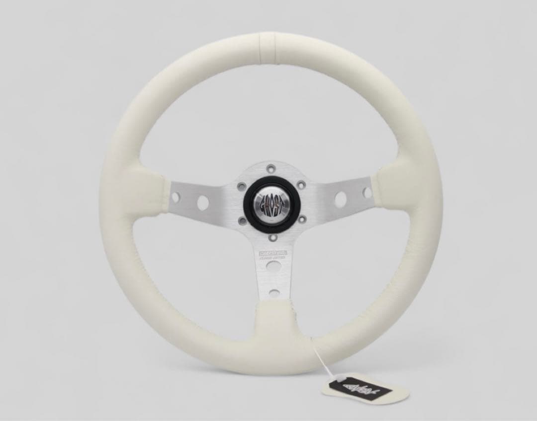 新作　GHOST EXPOD GEステアリング　白本革モデル　ホーン付き