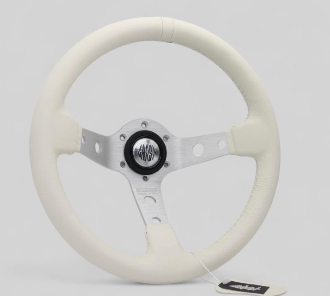 新作　GHOST EXPOD GEステアリング　白本革モデル　ホーン付き