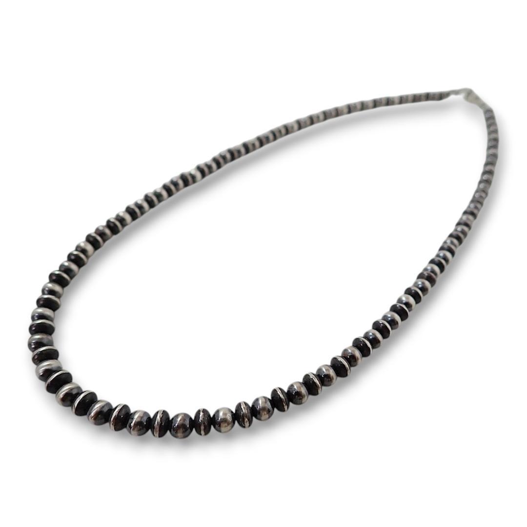 ナバホ ビーズネックレス ロンデルナバホパールミックスタイプ シルバー925