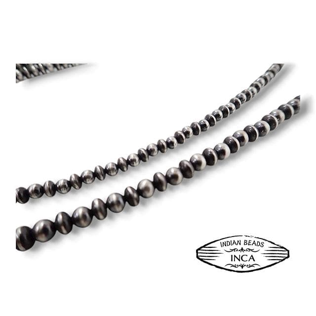 ナバホ ビーズネックレス ロンデルナバホパールミックスタイプ シルバー925