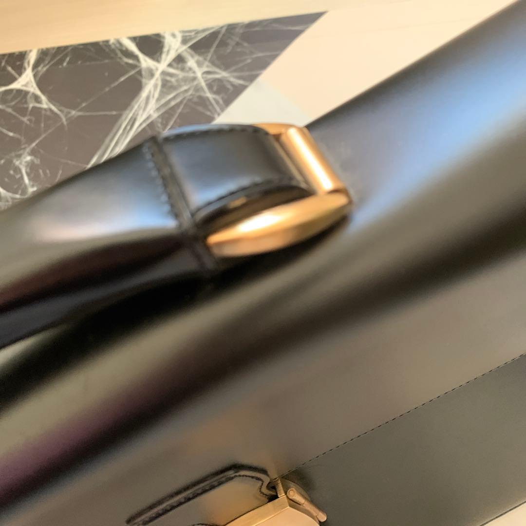 美品◆dunhill 黒 レザー ブリーフケース　ダンヒル ビジネスバッグ