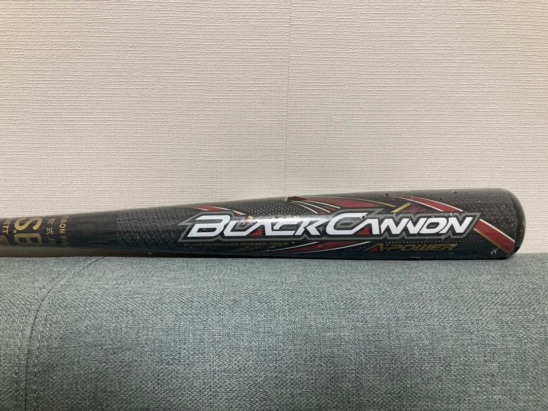【新品・未使用】ZETT ブラックキャノン　Aパワー(バットケース付き)