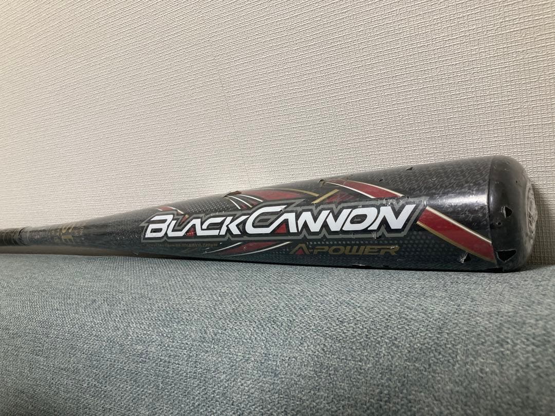 【新品・未使用】ZETT ブラックキャノン　Aパワー(バットケース付き)
