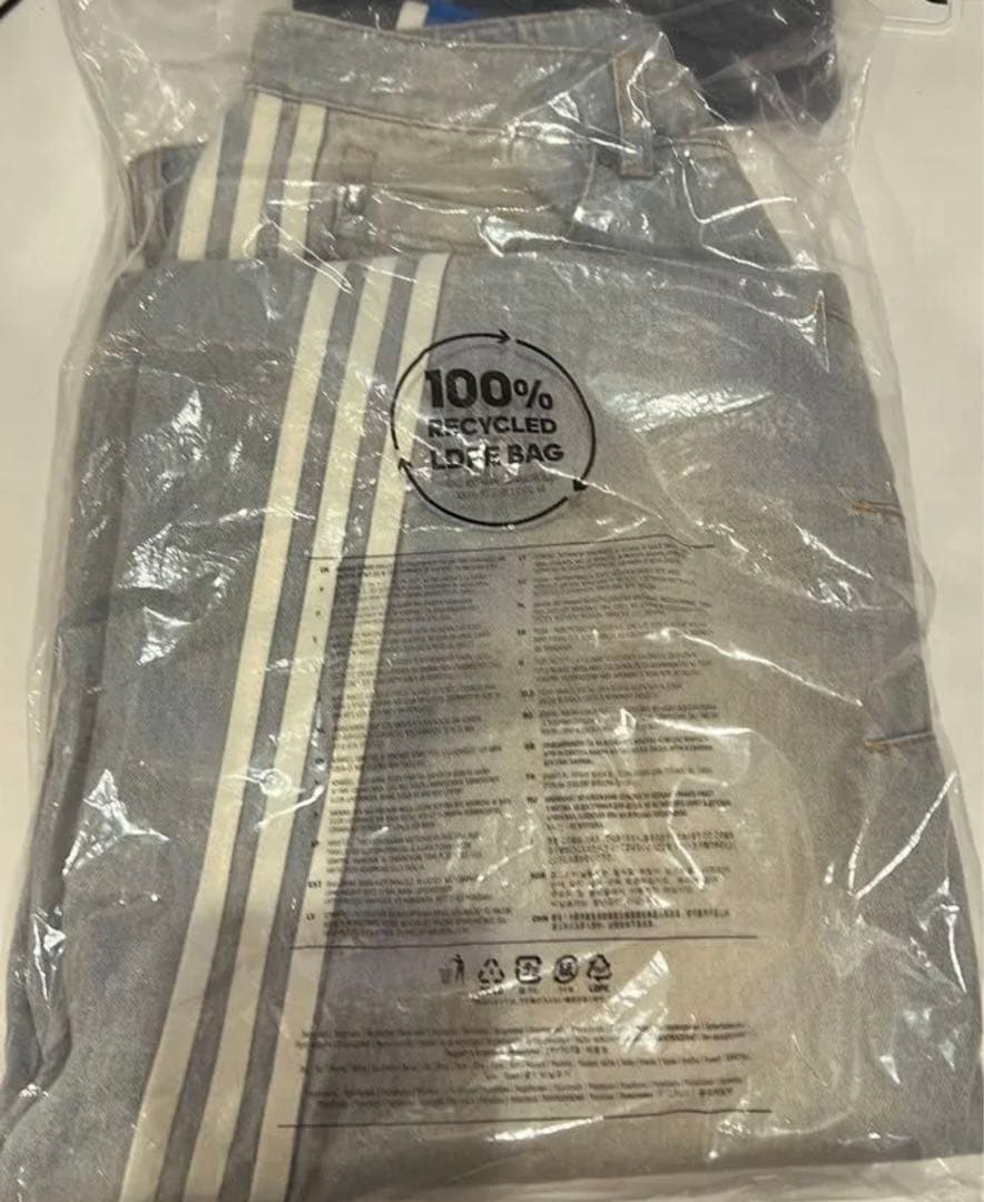 ADILENIUM バナナフィット ウォッシュドデニムパンツ ブルー