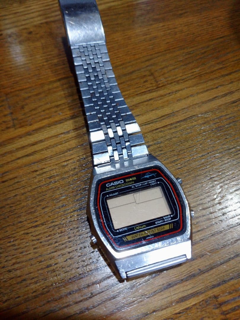 CASIO アンティーク デジタル腕時計 ステンレスバンド