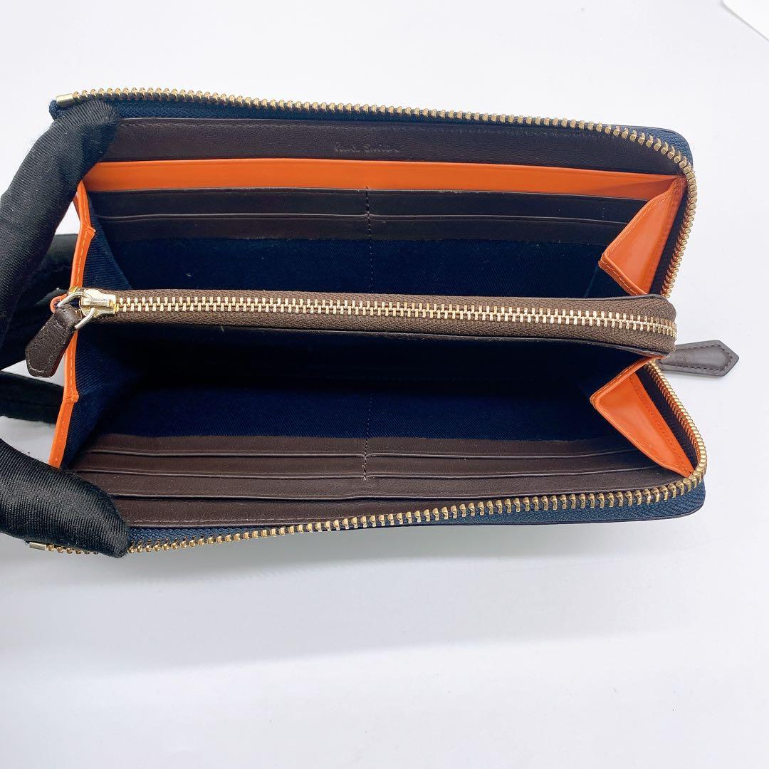 オポッサム 様　Paul Smith ポールスミス 長財布 ネイビー 牛革