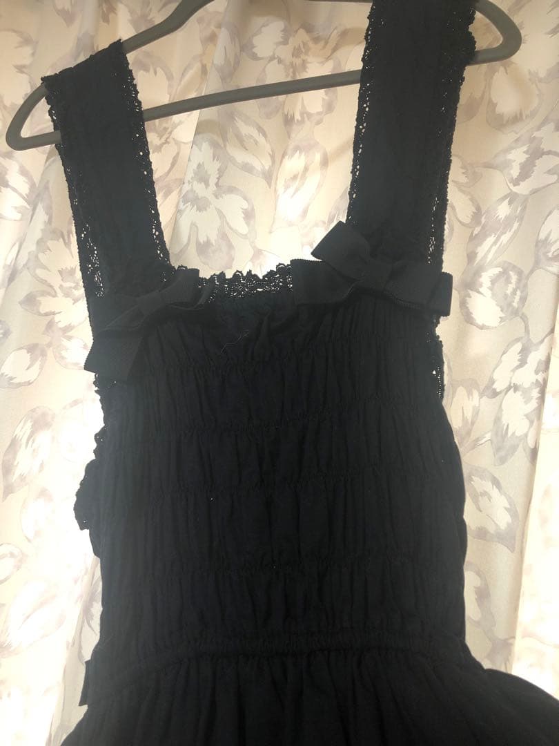 ベイビーザスターズシャインブライト　シャーリングプリンセスジャンパースカート　黒