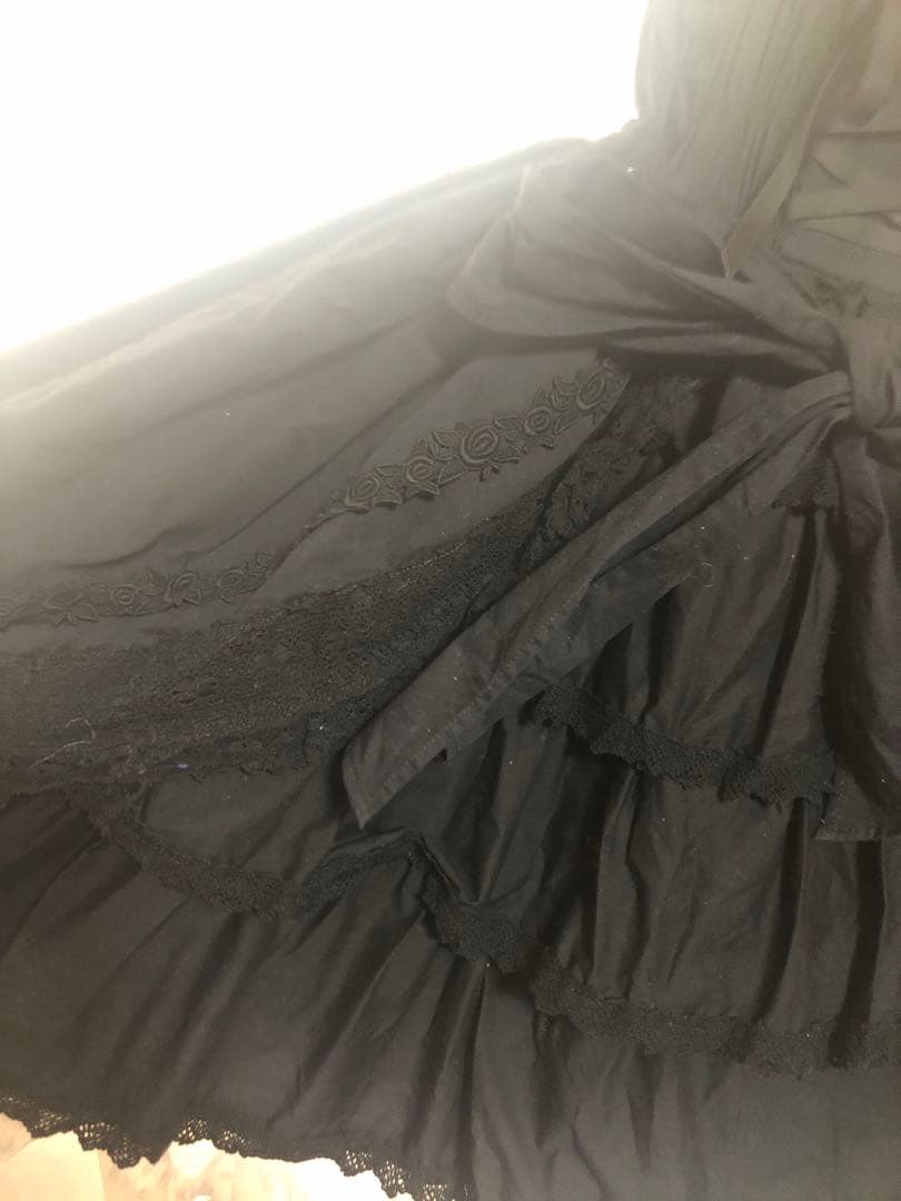 ベイビーザスターズシャインブライト　シャーリングプリンセスジャンパースカート　黒