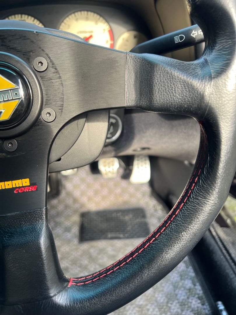momo corse モモ コルセ 程度良好 モモステ３５パイ 本革ステアリング