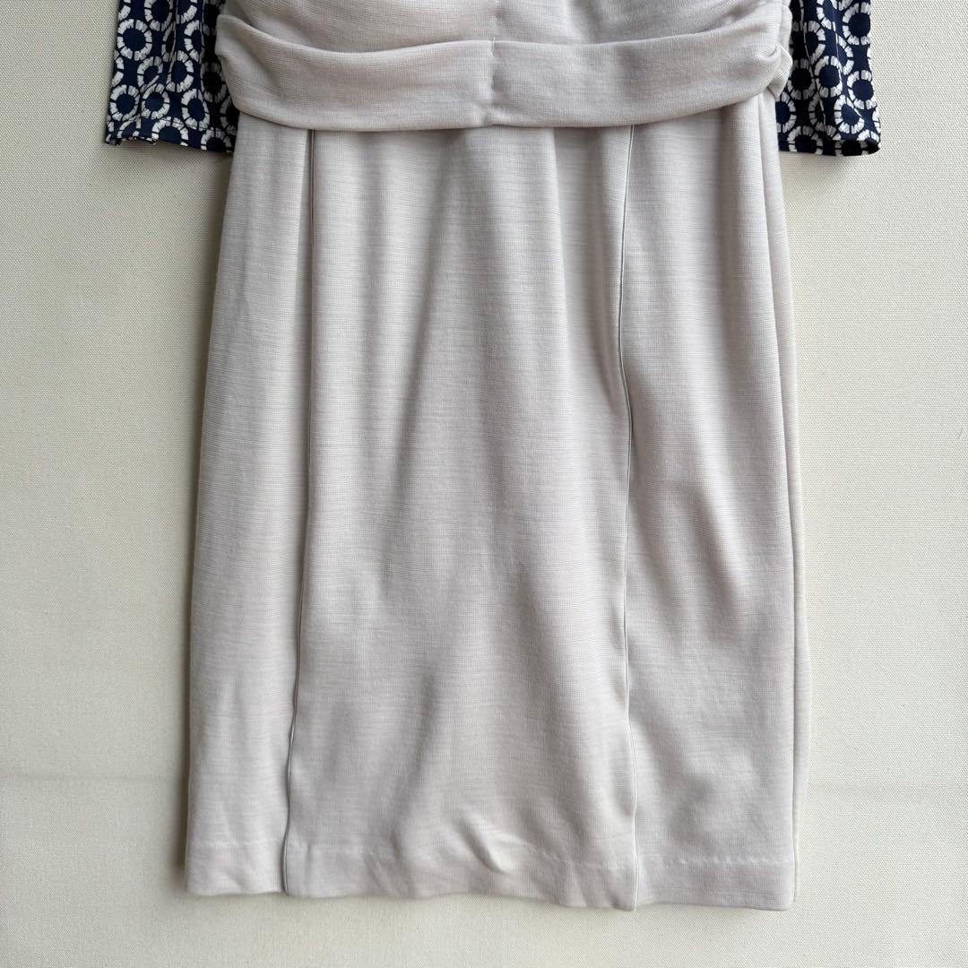 美品　kay me ケイミー　レディース　ワンピース　9号　ネイビー　ベージュ