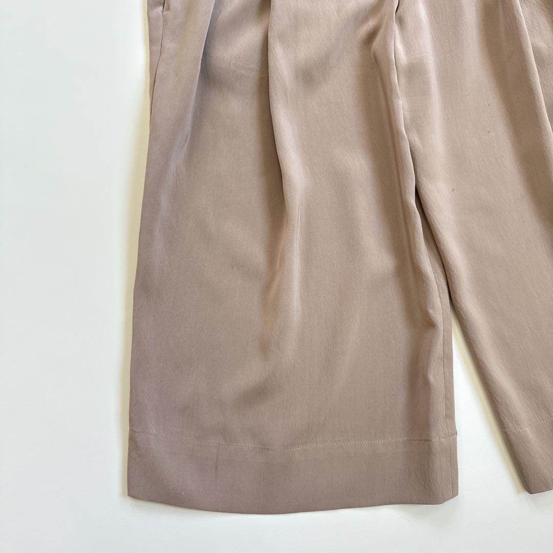 ▪️ブルネロクチネリ ガウチョパンツ シルク混 ゴムウエスト ブラウンベージュ