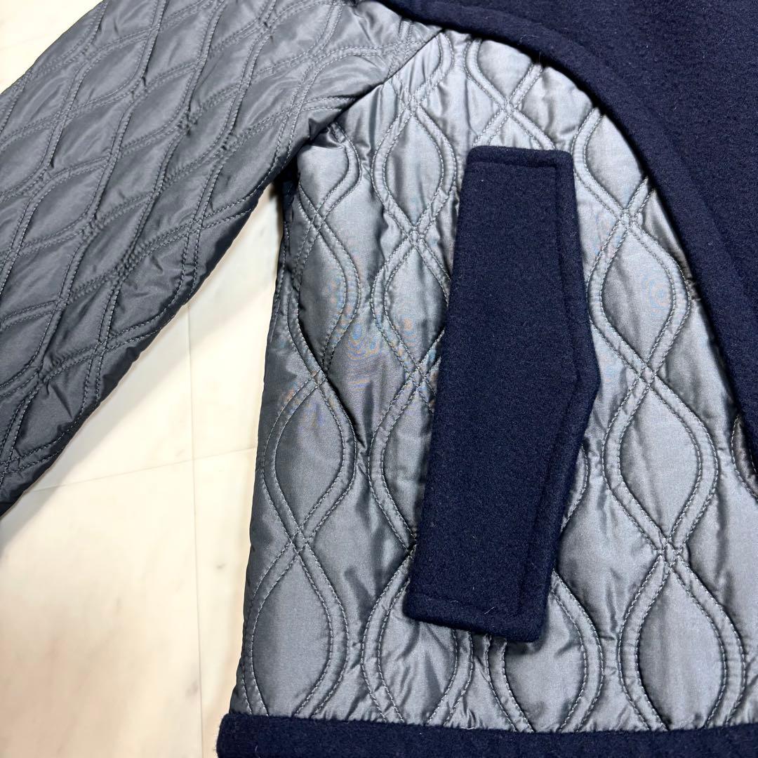 LANVIN en Bleu★美品★メルトンコンビキルティングコート