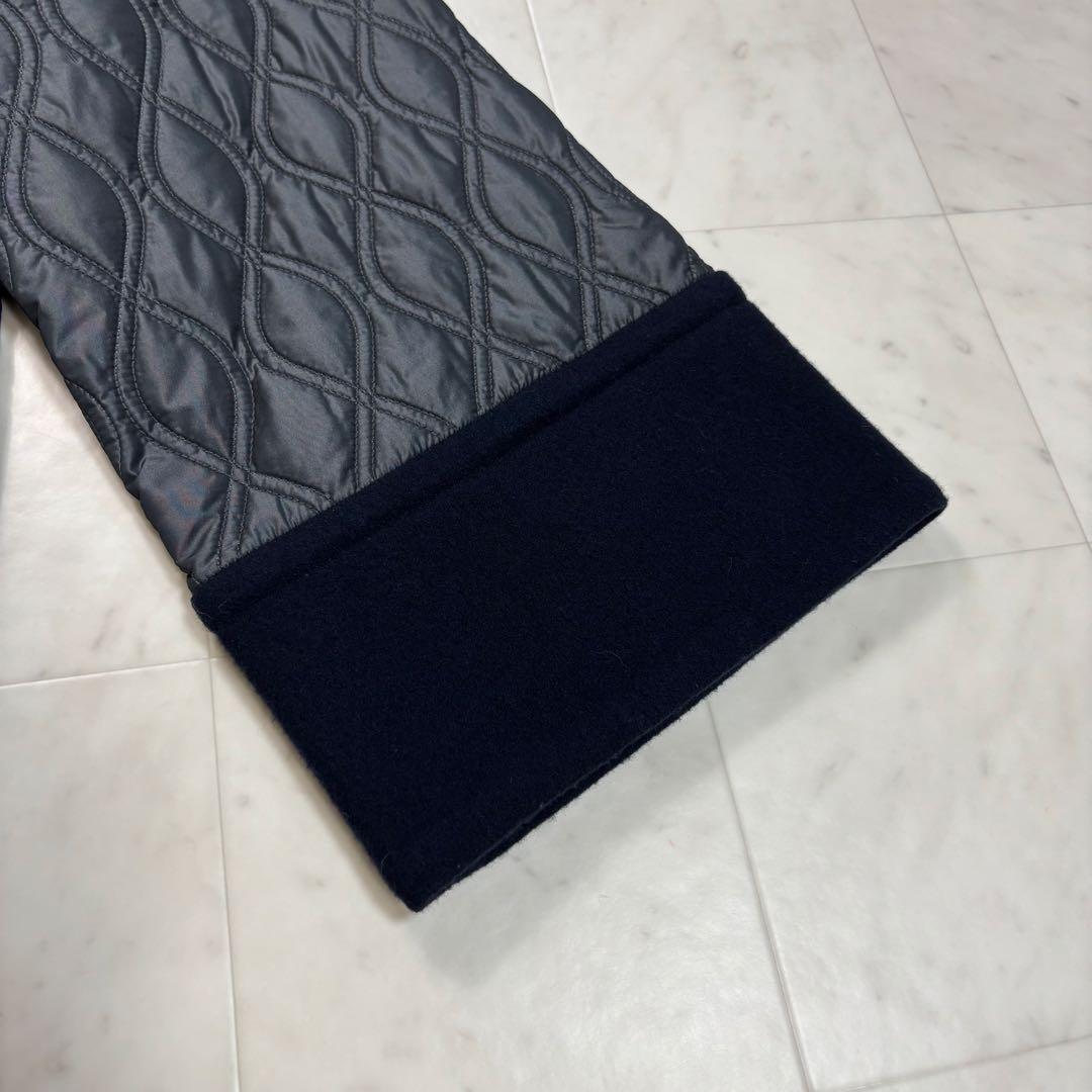 LANVIN en Bleu★美品★メルトンコンビキルティングコート