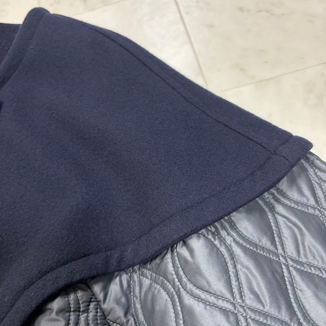 LANVIN en Bleu★美品★メルトンコンビキルティングコート
