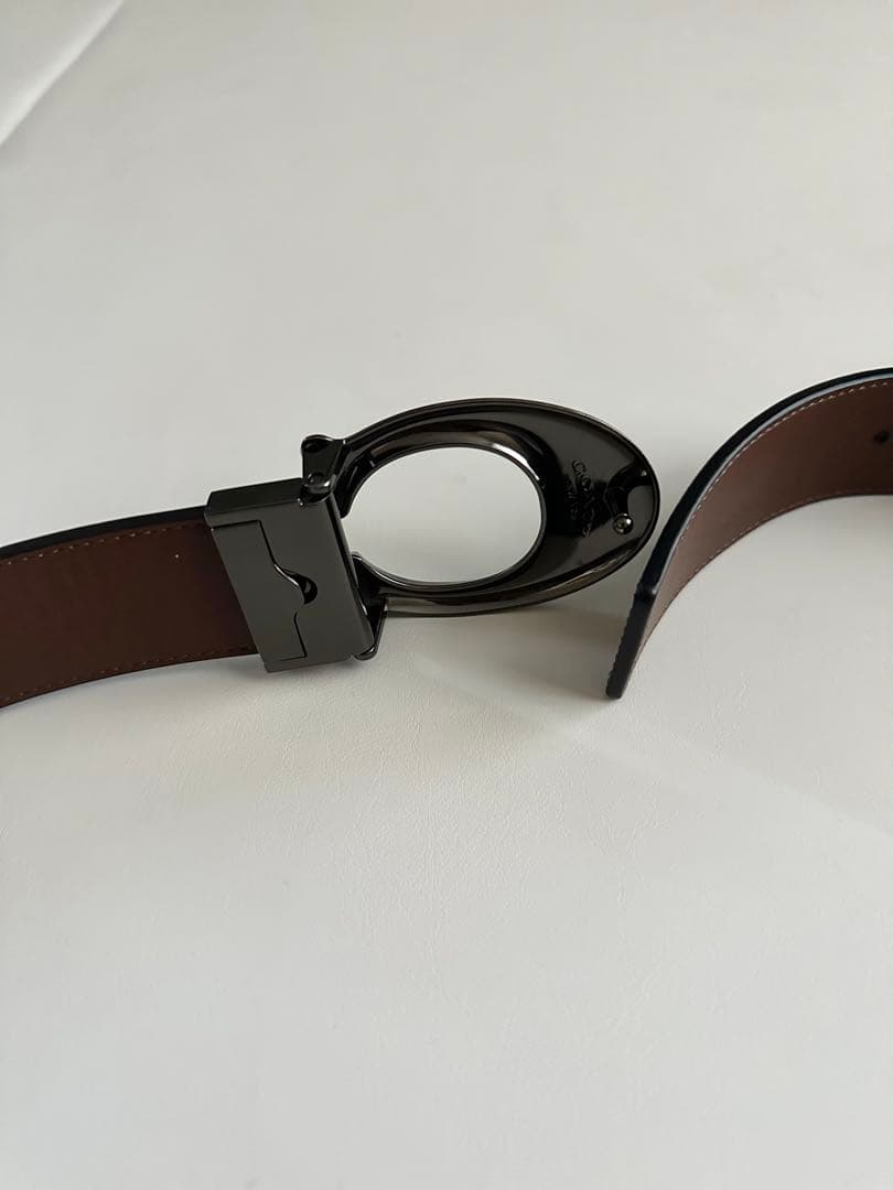 COACH メンズベルト 本革 ブラック