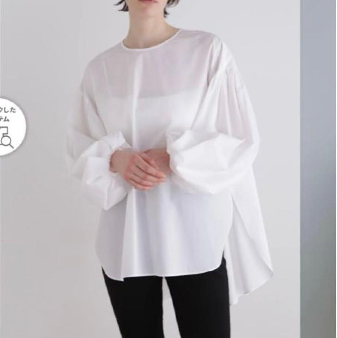 LE PHIL ルフィル 2024SS クールドット ブロード ブラウス 白 F