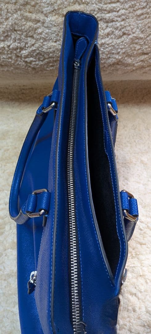 美品☆COACHコーチ ベケット ビジネス トートバッグ スポーツブルー