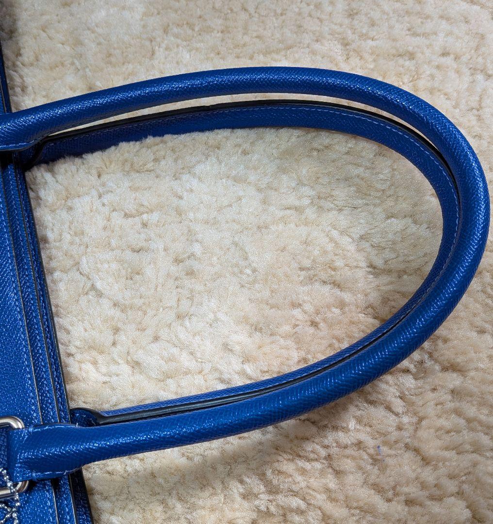美品☆COACHコーチ ベケット ビジネス トートバッグ スポーツブルー