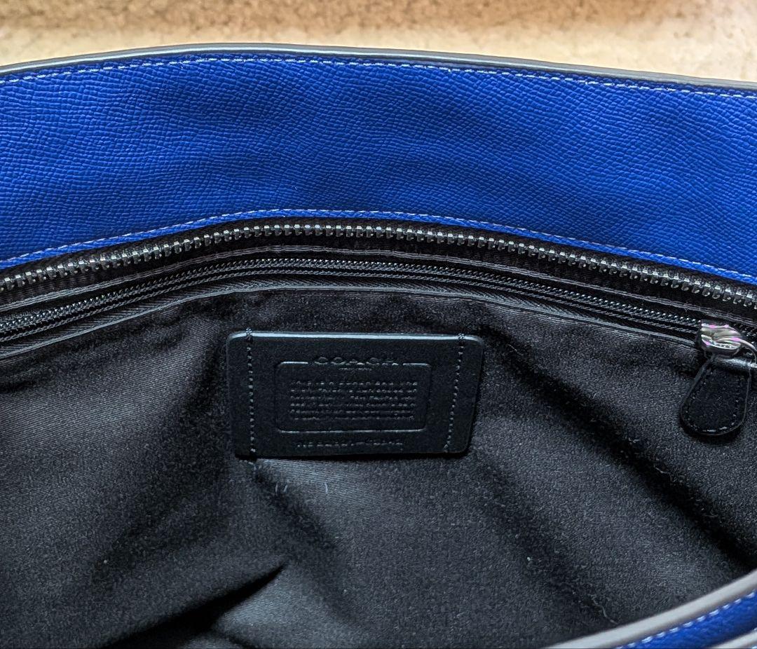 美品☆COACHコーチ ベケット ビジネス トートバッグ スポーツブルー