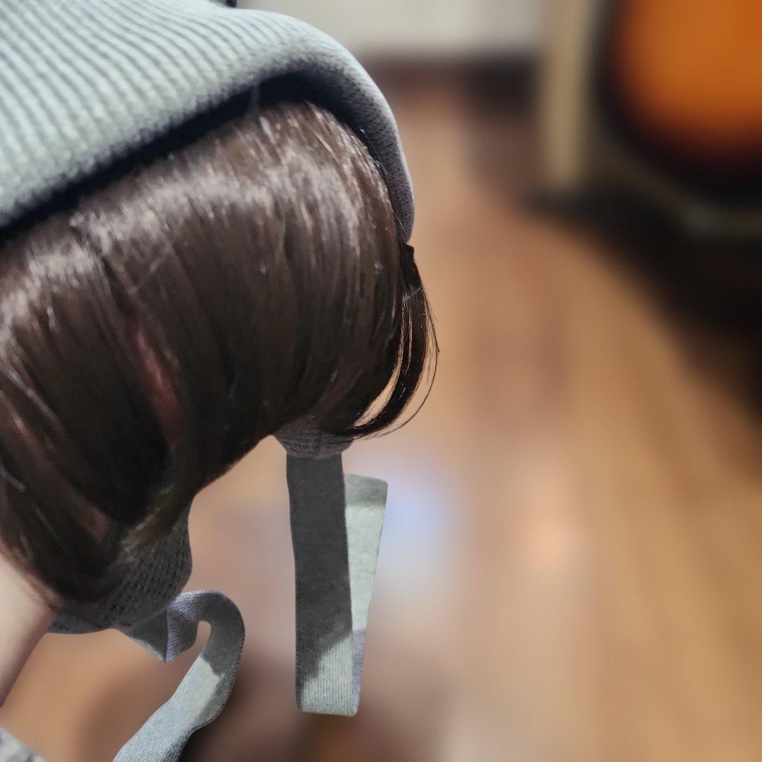 バレンセット　【スカーフハット　ニット帽　前髪ウィッグ】