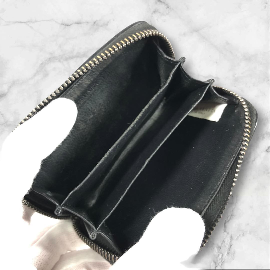 ボッテガヴェネタ ケース イントレチャート 黒 ラウンドファスナー 伊製